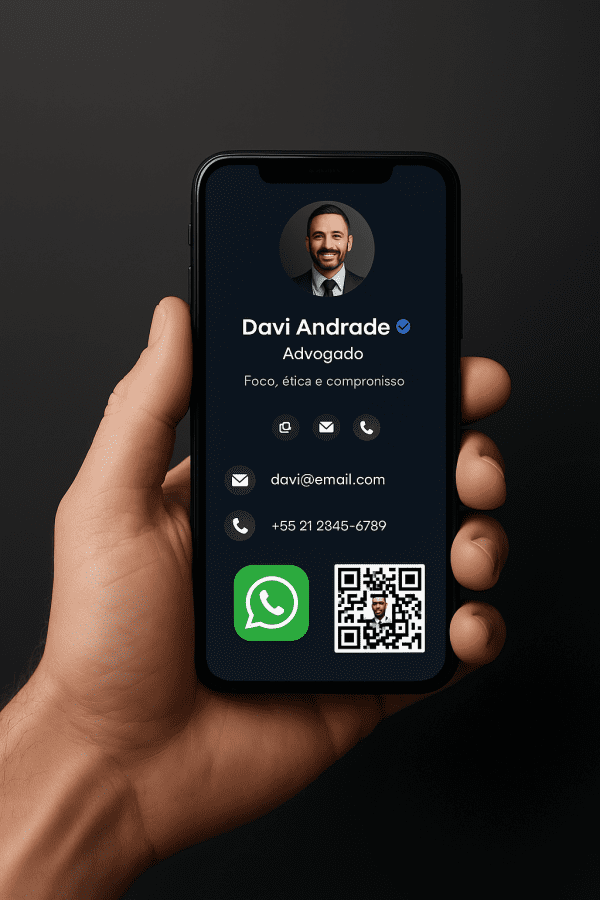 Cartão Digital Interativo com WhatsApp - OAB ID