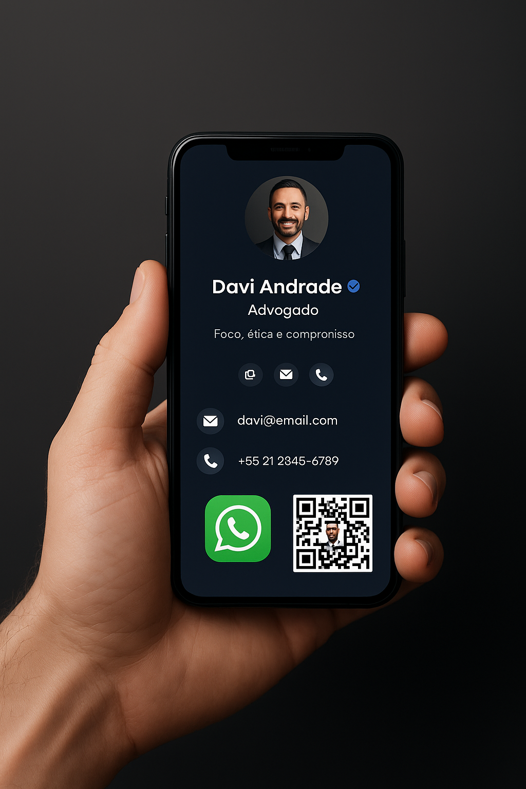 Cartão Digital Interativo com WhatsApp - OAB ID